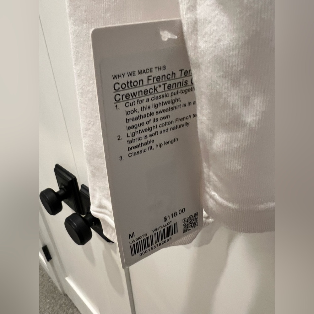 #66 Lululemon NWT Cotton French Terry Crewneck Pullover Tennis Club - Picture 6 of 8